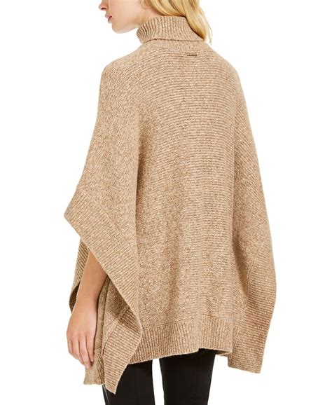 michael kors black cashmere sweater|Michael Kors turtleneck poncho sweater.